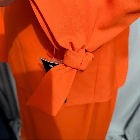 Le Suit Women's Bright Orange Skirt Set - Picture 3 of 6